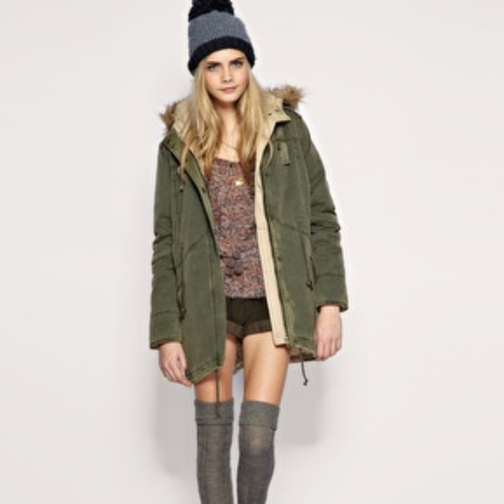 Parka with straps